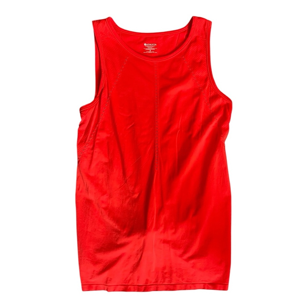 #012, Athleta Foothills orange seamless tank top, size S